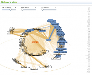 Dataviz de réseau de collaborations sur BioMEdExperts