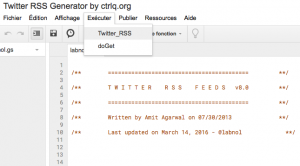 Exécuter TwitterRSS