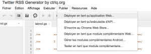 Twitter RSS déployer